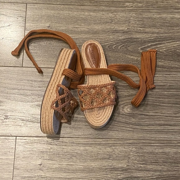 SCHUTZ platform sandals 6.5 ankle wrap - Picture 4 of 4